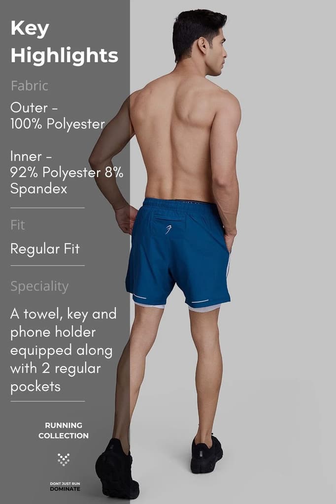 2 in 1 Mesh Shorts Teal — photo 8