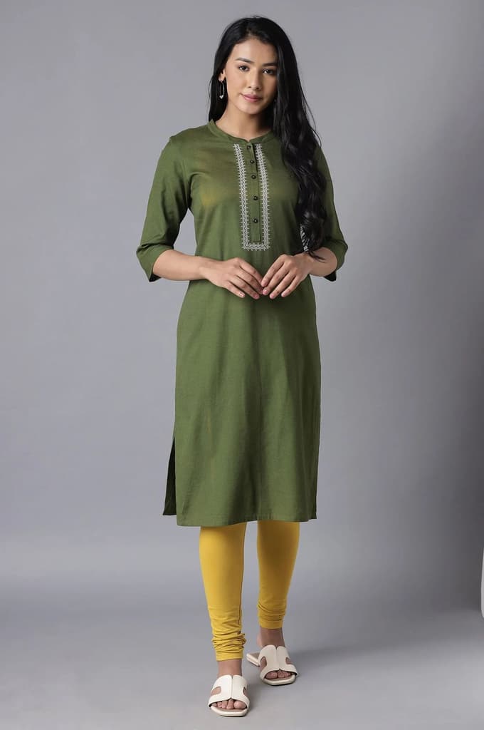 Yellow Skin Fit Churidar — photo 5