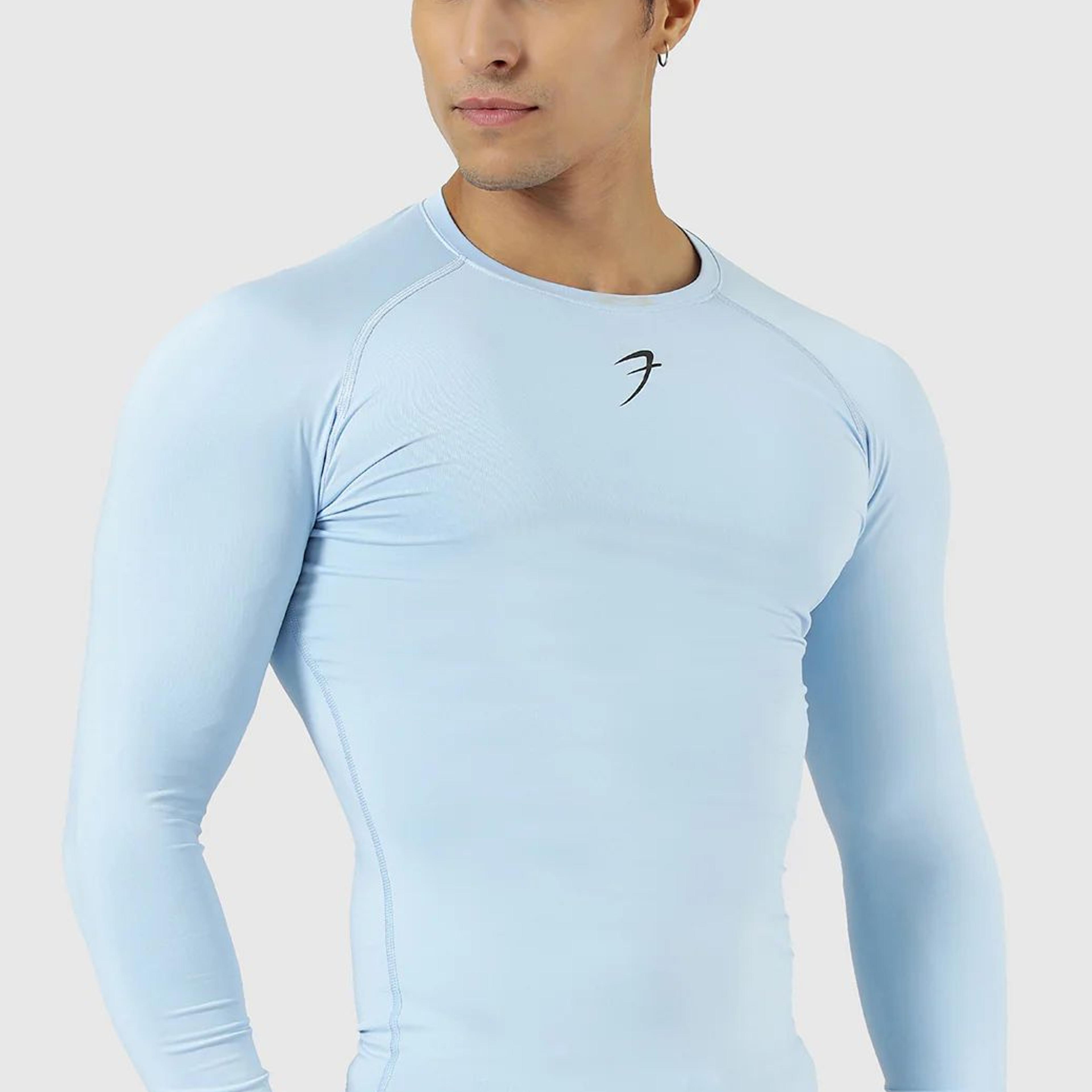 Compression Fullsleeves T-shirt Glacial Blue