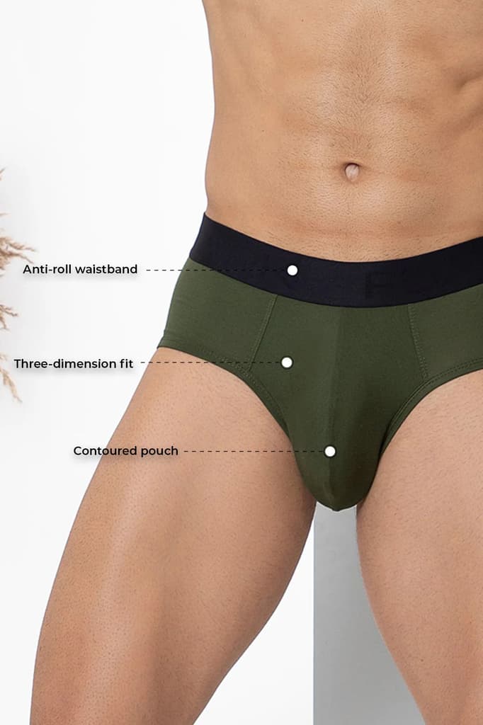 Ultra Soft Modal Briefs Classic Olive — photo 3