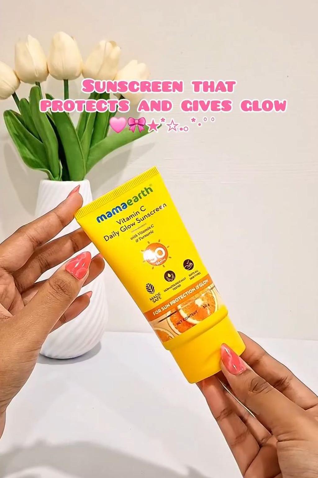 Instant Glow + SPF 50! ✨ | Mamaearth Sunscreen