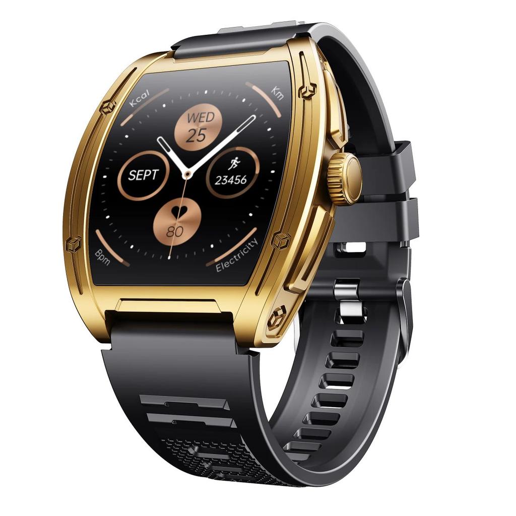 boAt Enigma Ascend | Smartwatch with 1.75" HD Display, Functional Crown, Luxurious Metal Body, 100+ Sports Modes — Midnight Gold