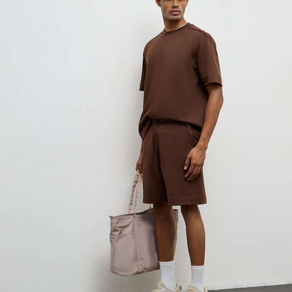 Nuoflexx Brown Relaxed-Fit Mid-Rise Shorts