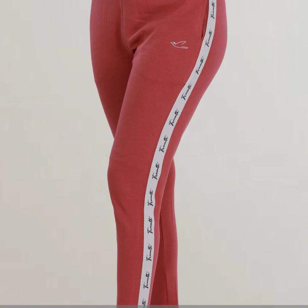 Brick Red Side Taped Detail Joggers