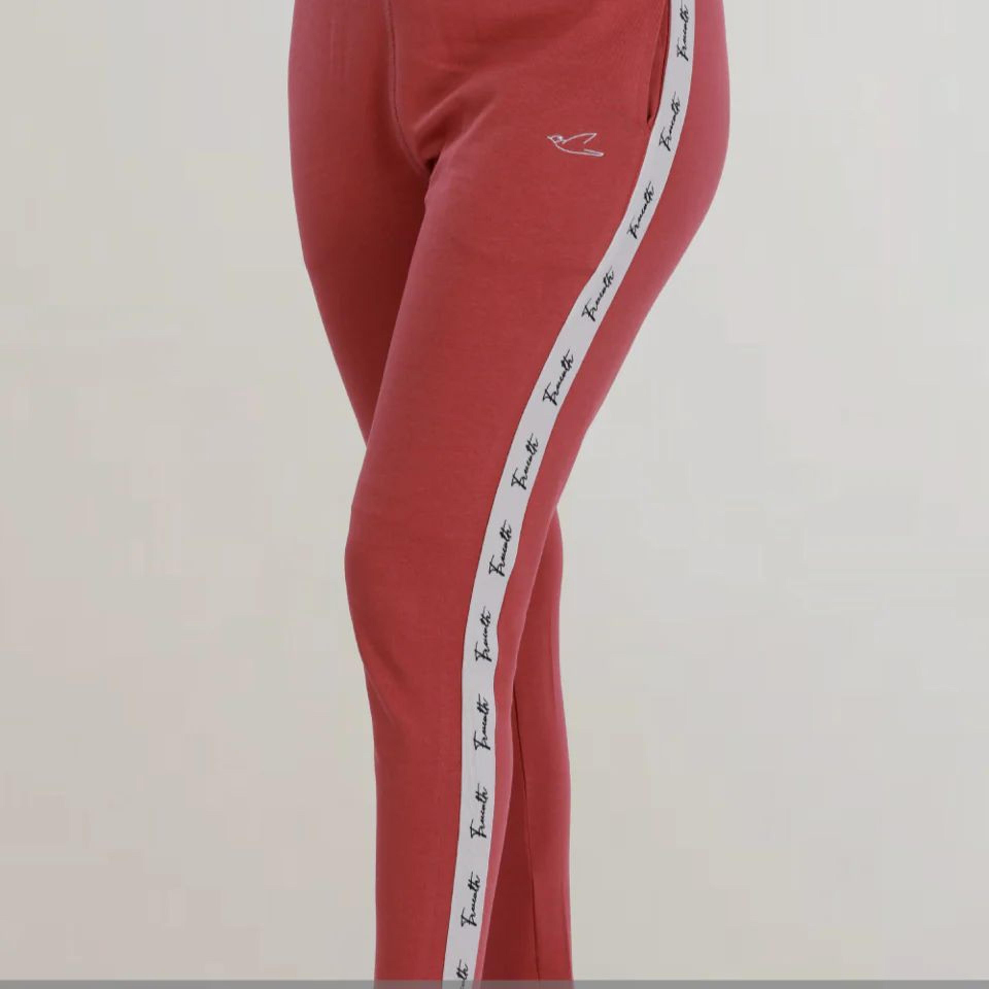 Brick Red Side Taped Detail Joggers
