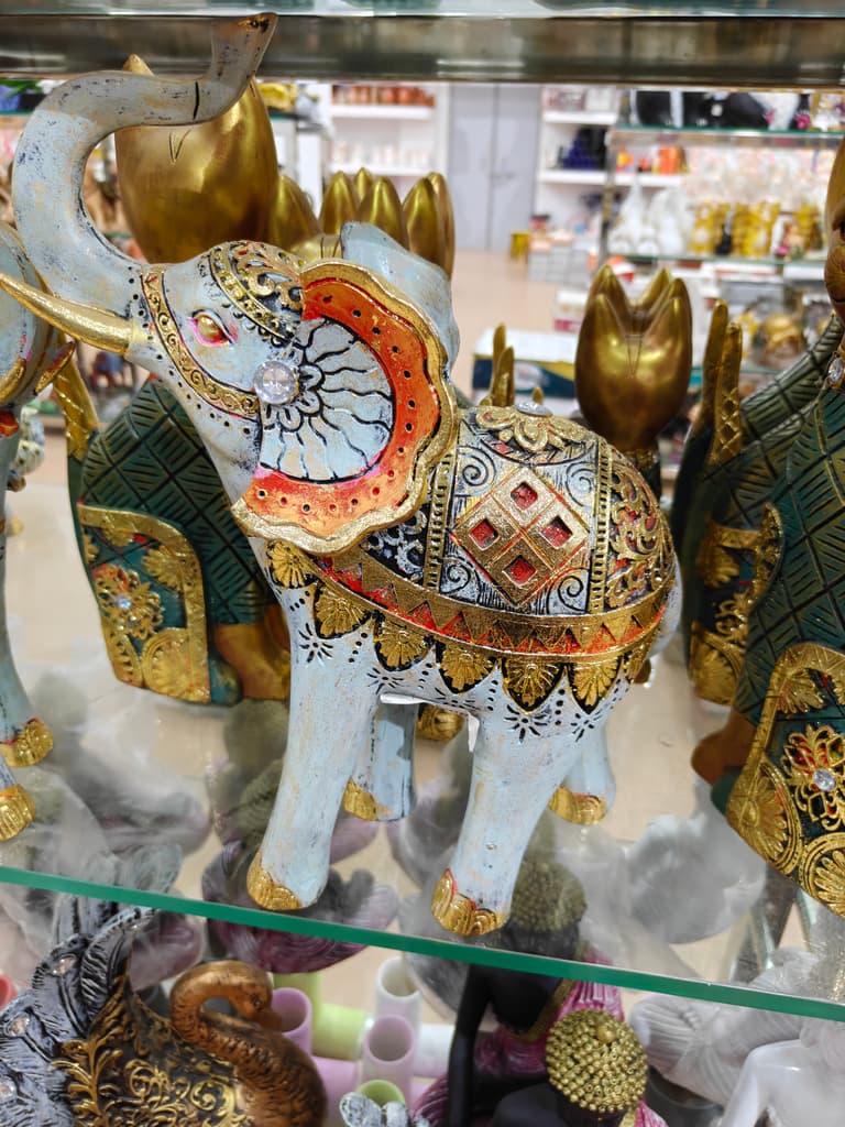 Gold Elephant Statue | Decorative | Gold | Brown