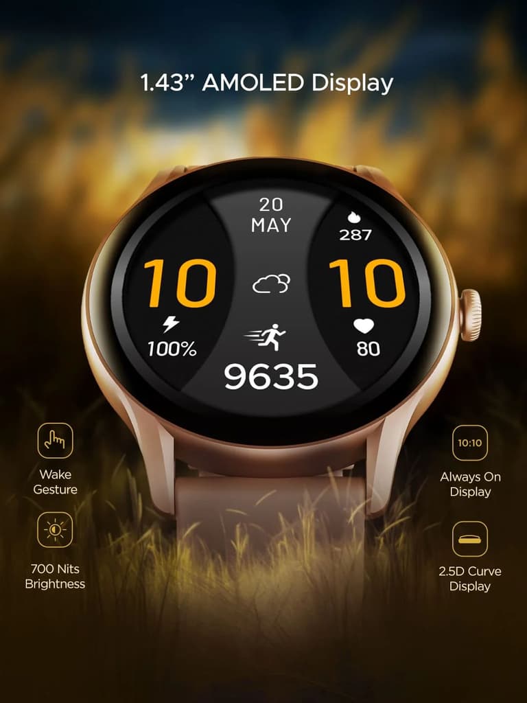 boAt Lunar Connect Ace | Round AMOLED Display Smartwatch with 1.43" (3.63 cm) Screen, Bluetooth Calling, 100+ Sports Modes — photo 9
