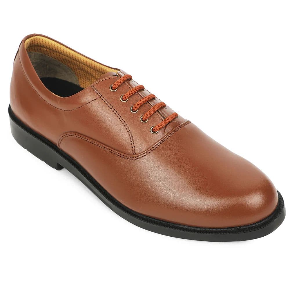 Freedom Tan Classic Oxford Police Shoes For Men 5238-219WT By Liberty — 5/38 / Tan