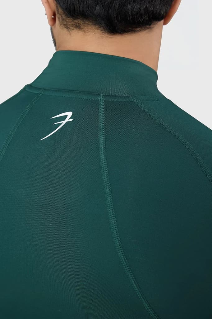 High Neck Compression Full Sleeves T-shirt Emerald — photo 4