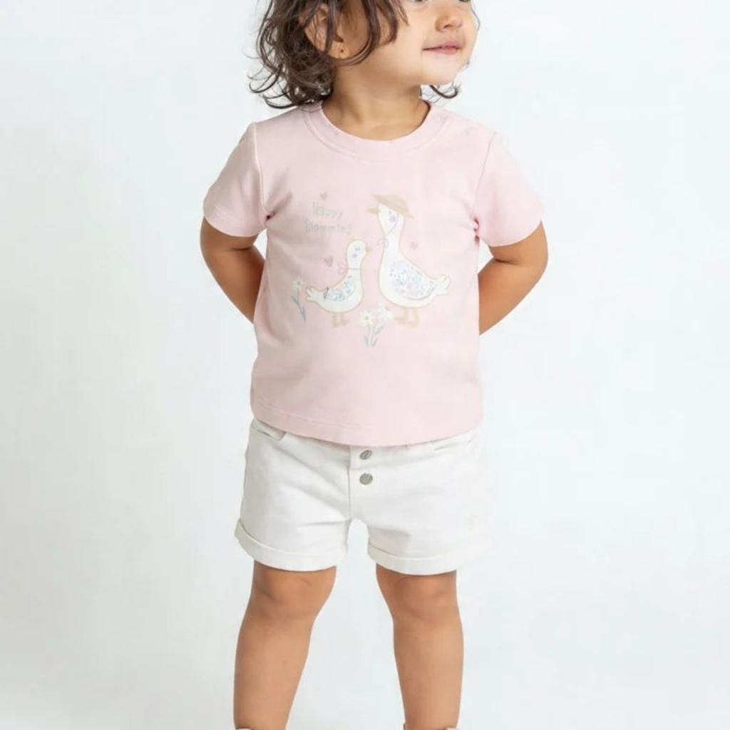 HOP Baby Girls Pink Printed Cotton T-Shirts (Pack of 3)