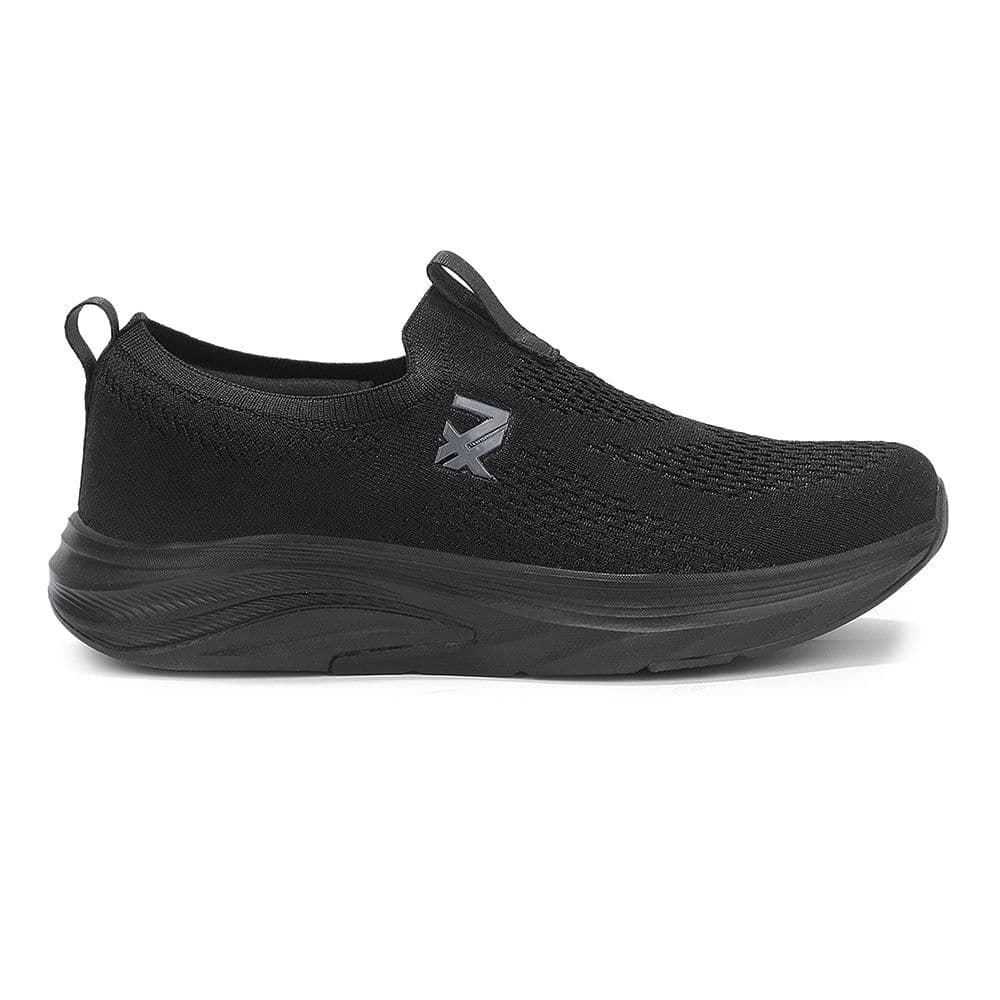Leap7X Black Sports Non Lacing Walking Shoes For Men ULTRASTEPE By Liberty — photo 4