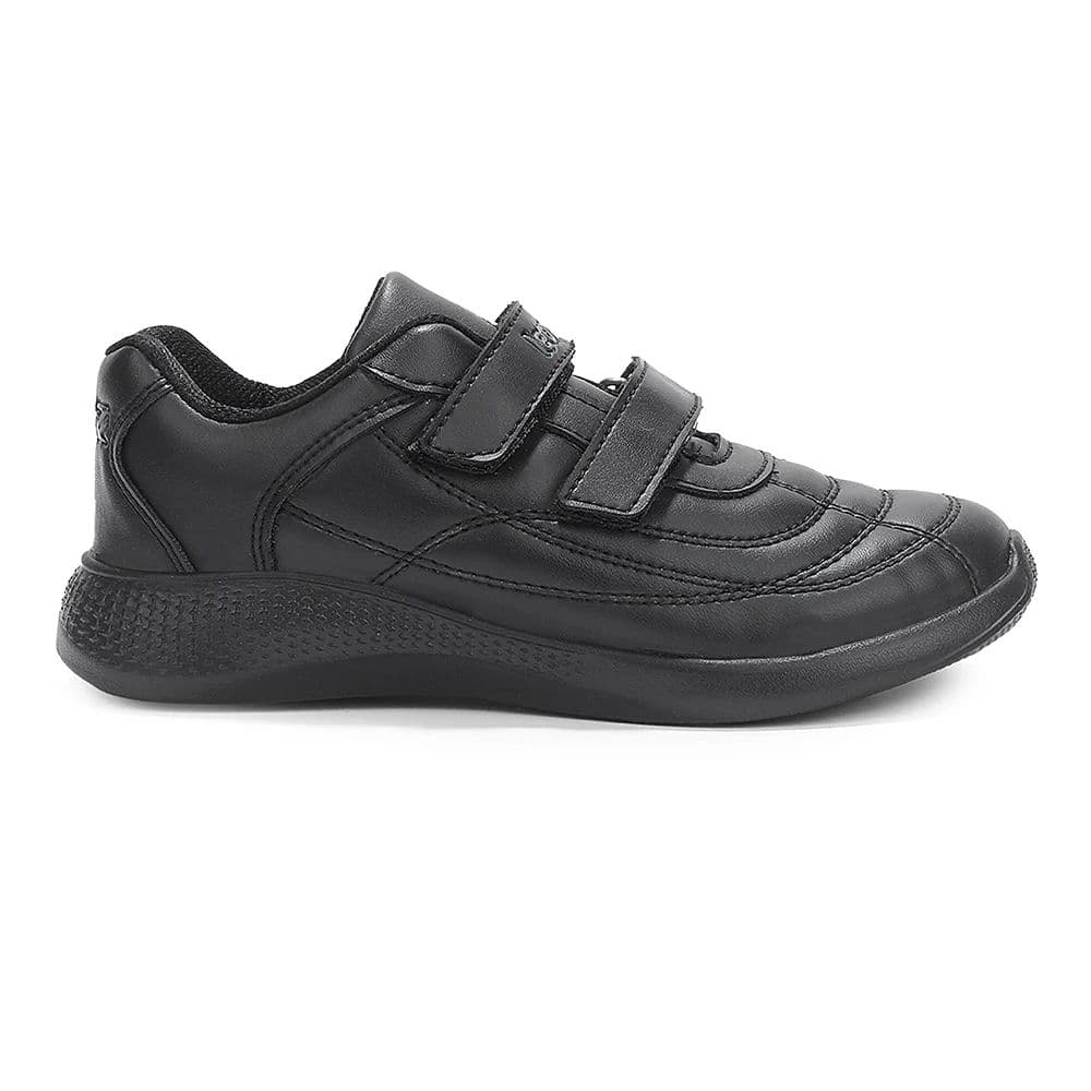 Lucy & Luke Black Casual Non Lacing Uniform School Shoes For Kids FUNRUN-E By Liberty — photo 4