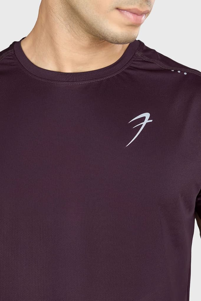 Laser Cut Running T-shirt Raisin — photo 3