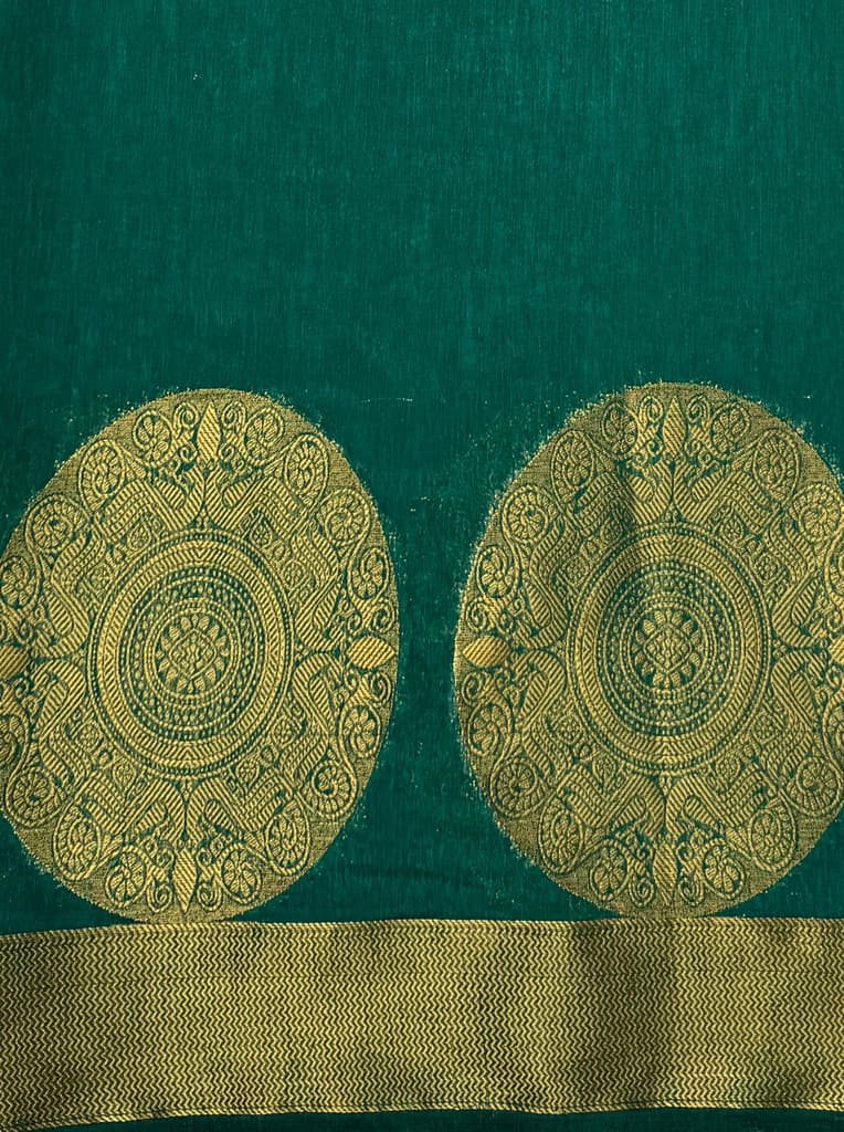 MIMOSA Women's Woven Design Kanjivaram Style Art Silk Saree with Blouse Piece - Rama ( SA00003148RMFREE ) — photo 6