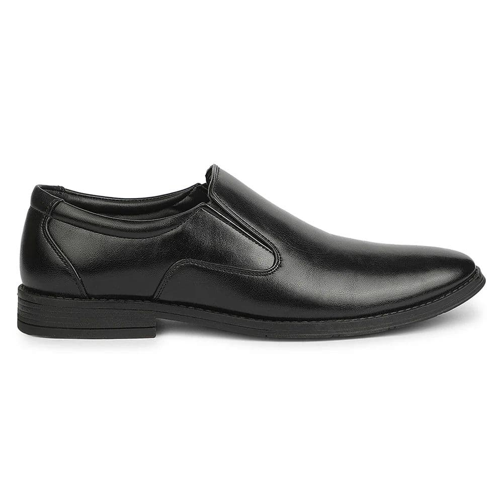 Fortune HML-87E Black Formal Non Lacing Mocassin Shoes for Men — photo 4