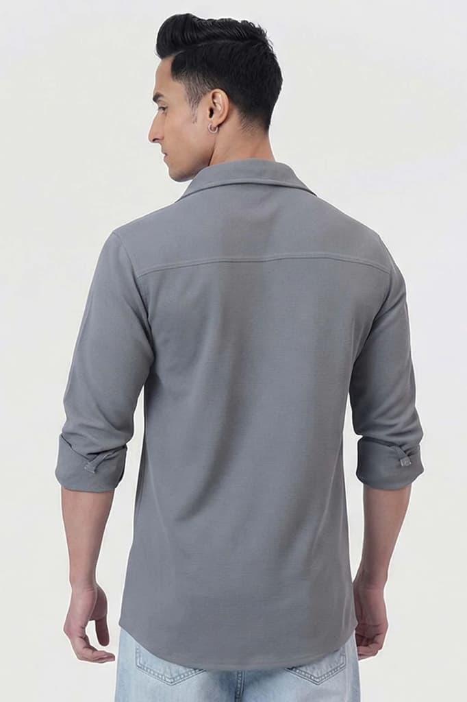 Foundation Fullsleeves Shirt Light Grey — photo 7