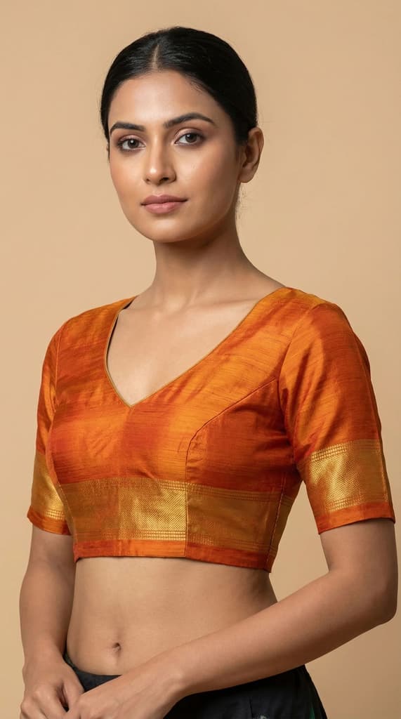 MIMOSA Women's Woven Design Banarasi Style dola silk Saree with Blouse Piece - Mustard ( SA00003137MSFREE ) — photo 5