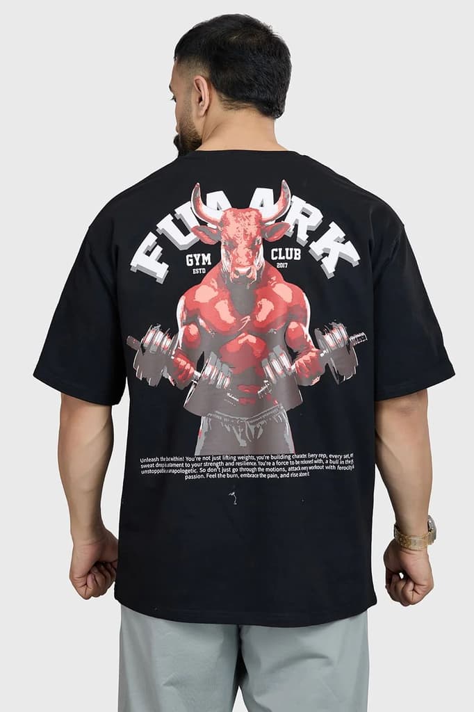 Bull Oversized T-shirt Black — XS