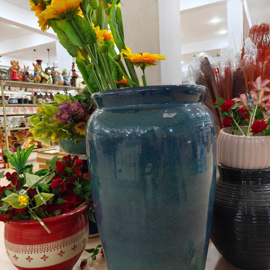 Blue Vase with Flowers | Ceramic | Decorative | Unknown