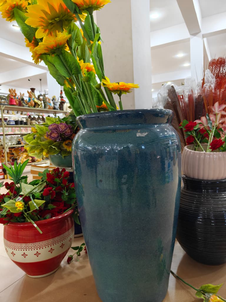 Blue Vase with Flowers | Ceramic | Decorative | Unknown