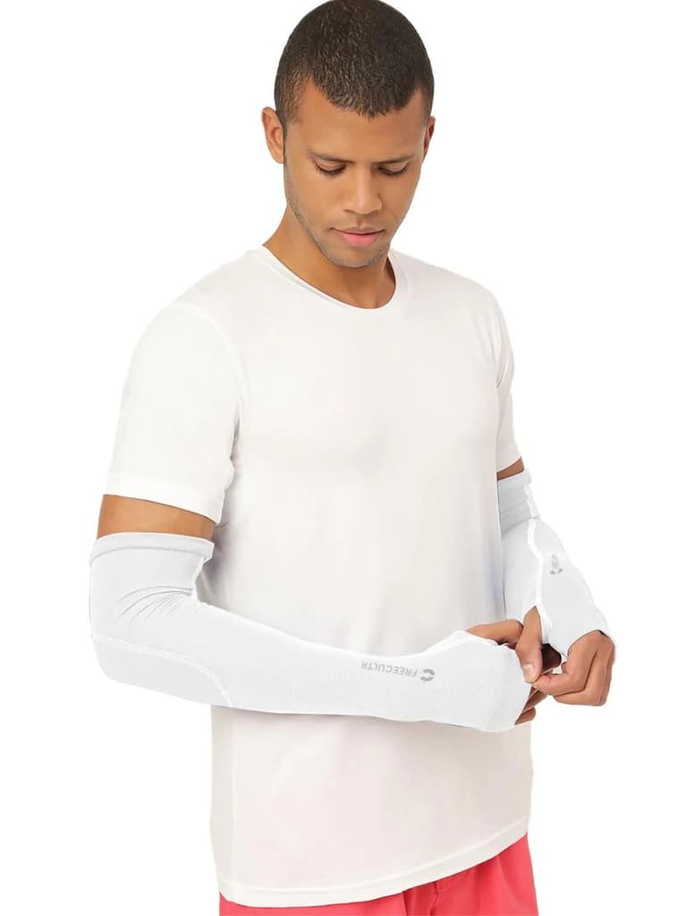 Unisex White Arm Sleeves (Pack of 1) — White