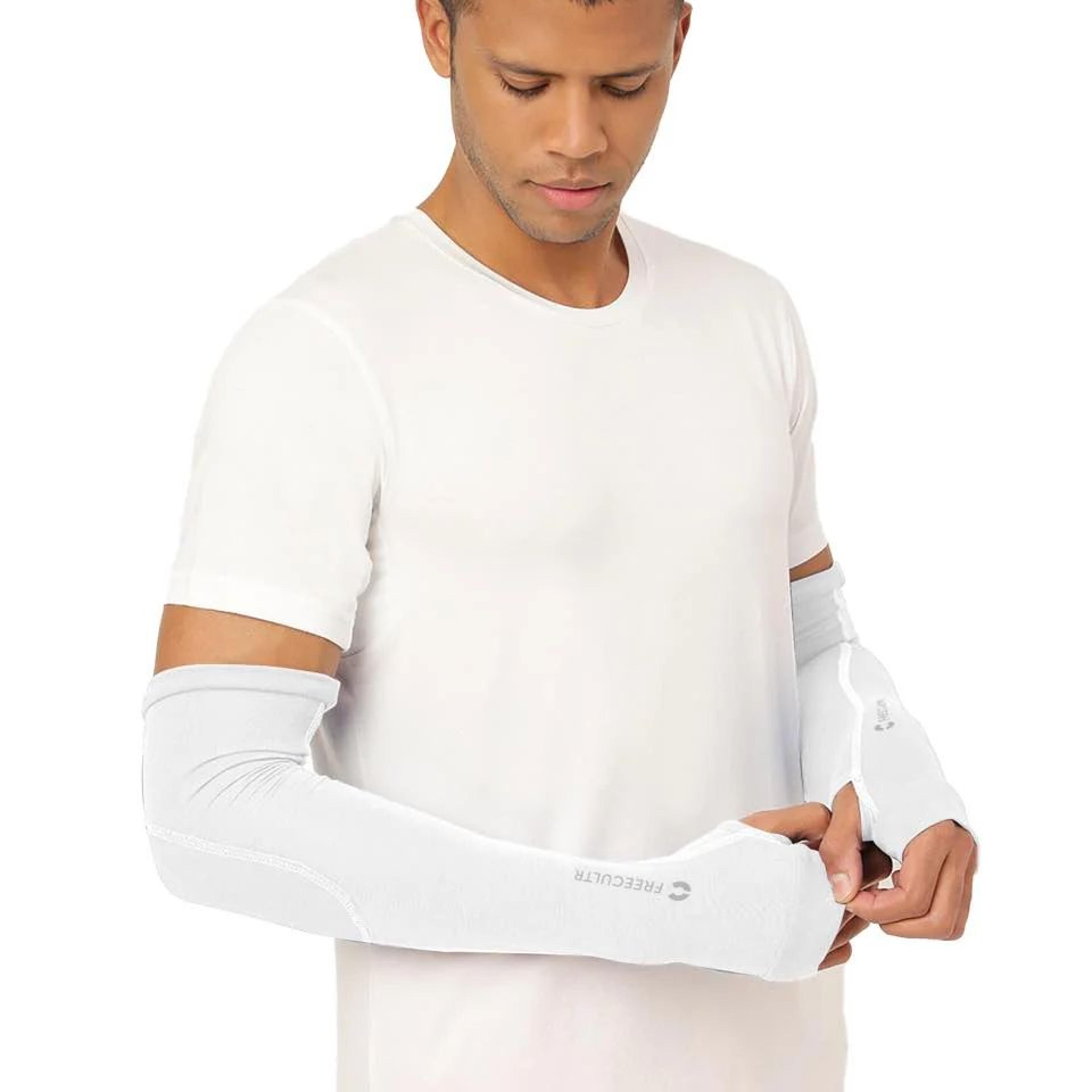Unisex White Arm Sleeves (Pack of 1)