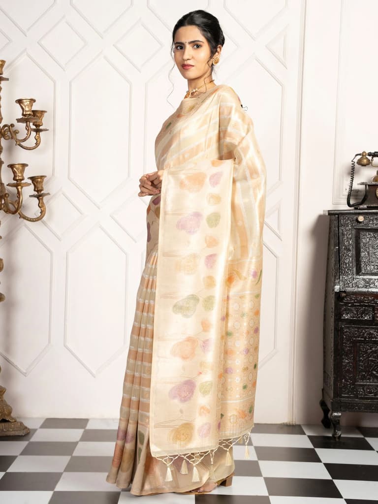 Mimosa Women's Woven Design Banarasi Style Art Silk Saree With Blouse Piece : SA00002064PSFREE — photo 3