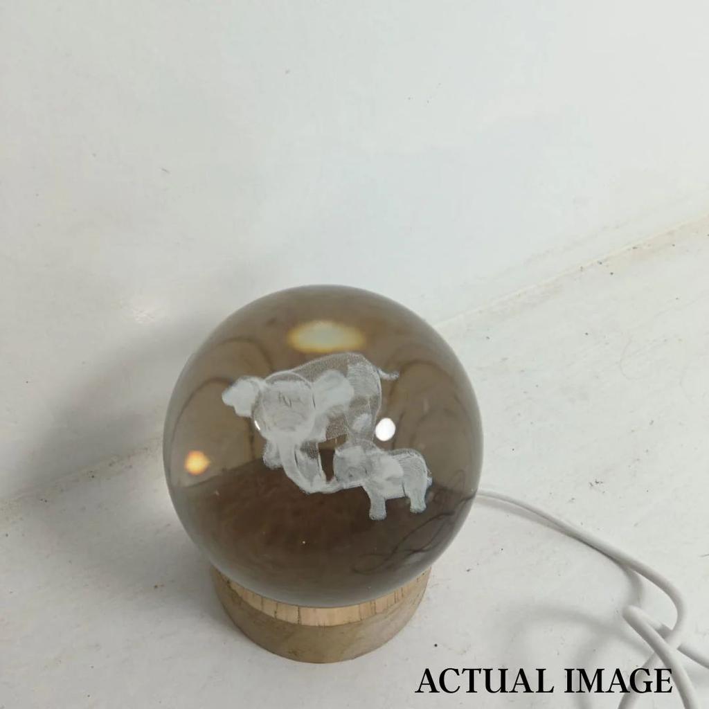 Elephant n Baby Crystal Lamp – Heartwarming 3D LED Night Light — photo 6