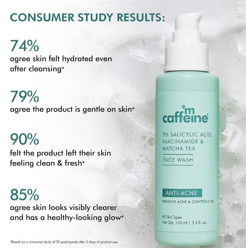 2% Salicylic Acid Niacinamide & Matcha Tea Face Wash - 100 ml