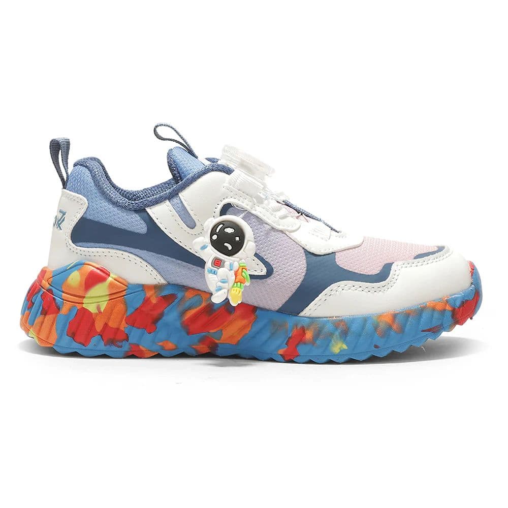 LEAP7X Blue Sports Non Lacing Walking Shoes for Kids NITKID-20 by Liberty — photo 3