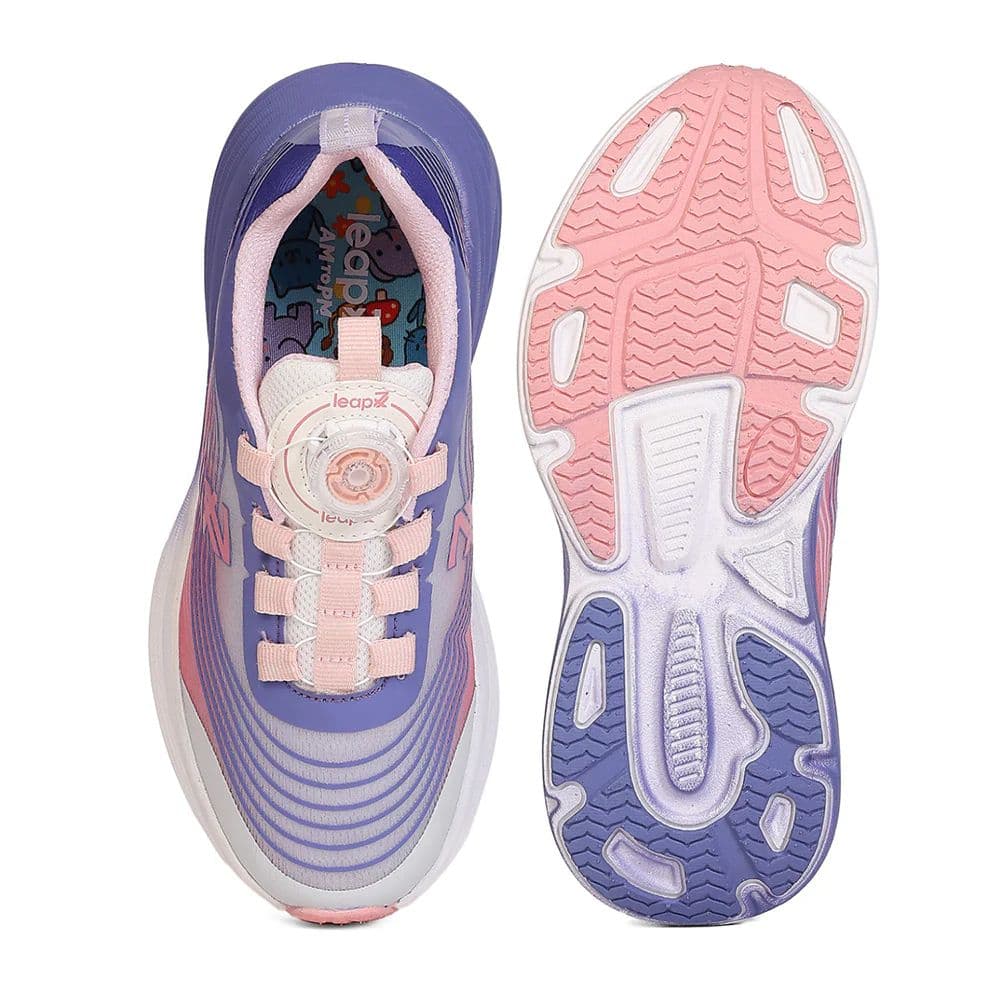 Leap7X LOTO-6 Kids' Purple Walking Shoes - TWISTS & GO with Colorblock Design — photo 4