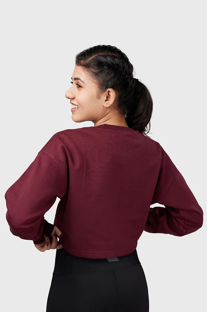 Signature Oversized Cropped Sweatshirt Cherry — photo 4