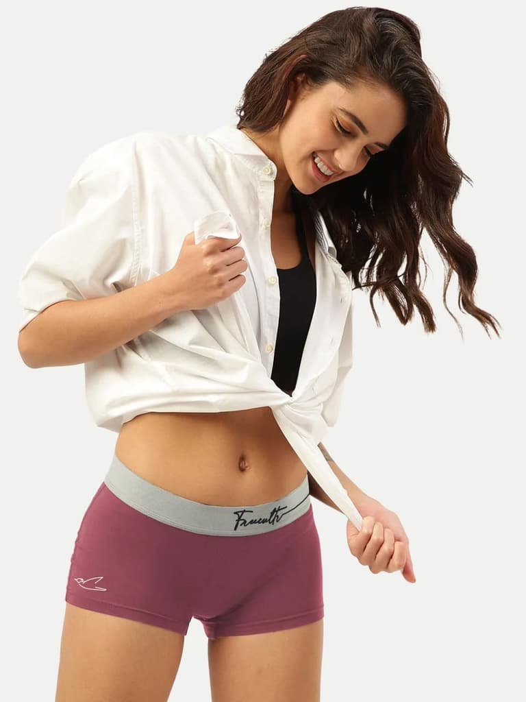 Women's Micro Modal Boy Shorts with Cult Waistband (Pack of 1) — photo 17