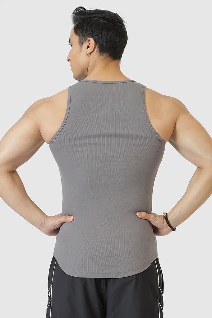 Ribbed Tank Grey — photo 8