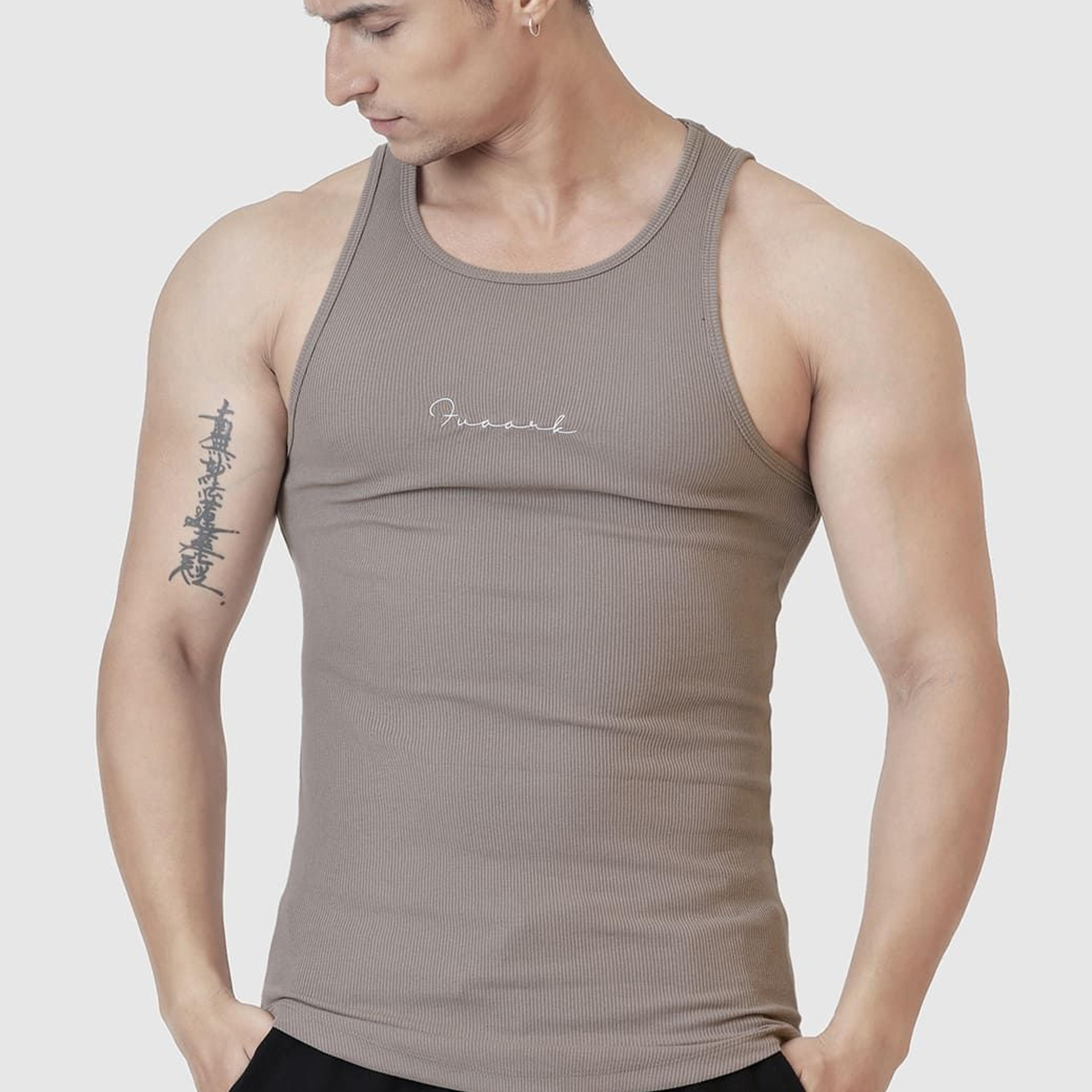 Ribbed Tank Warm Beige