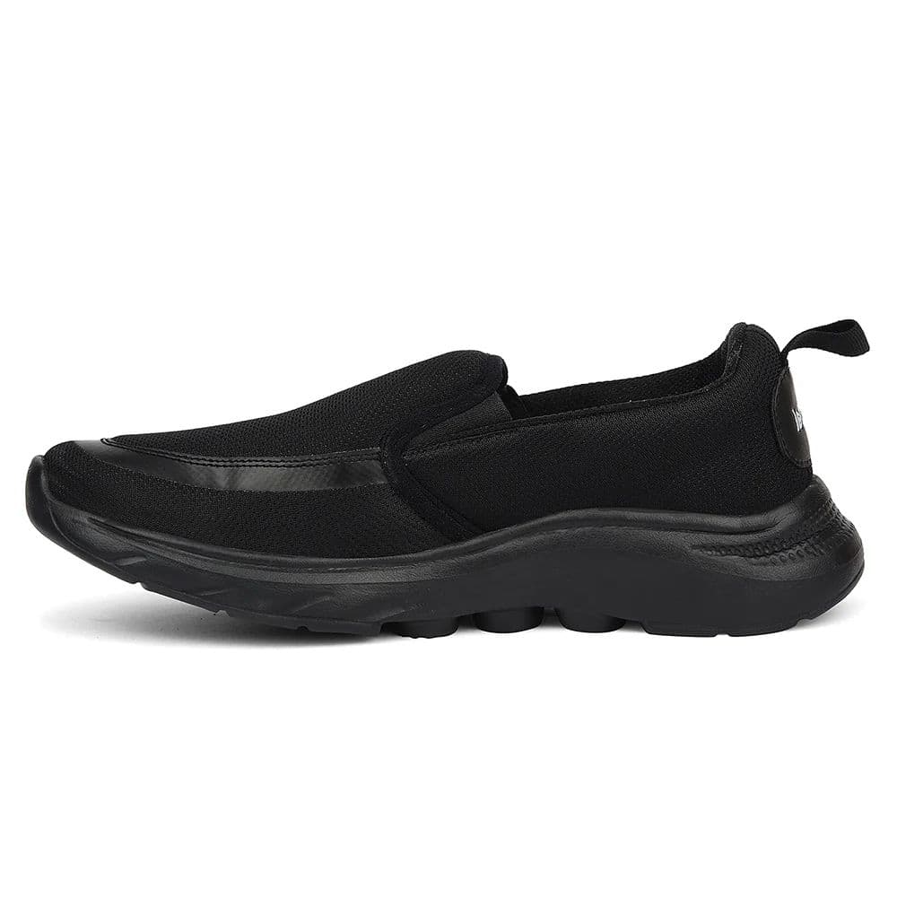 Leap7x Black Sports Non Lacing Walking Shoes For Men VENIS-1D By Liberty — photo 3