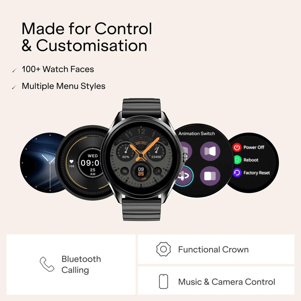 boAt Ultima Aeris | 1.43" AMOLED Smartwatch with 1000 Nits Brightness and Metal Design — photo 9