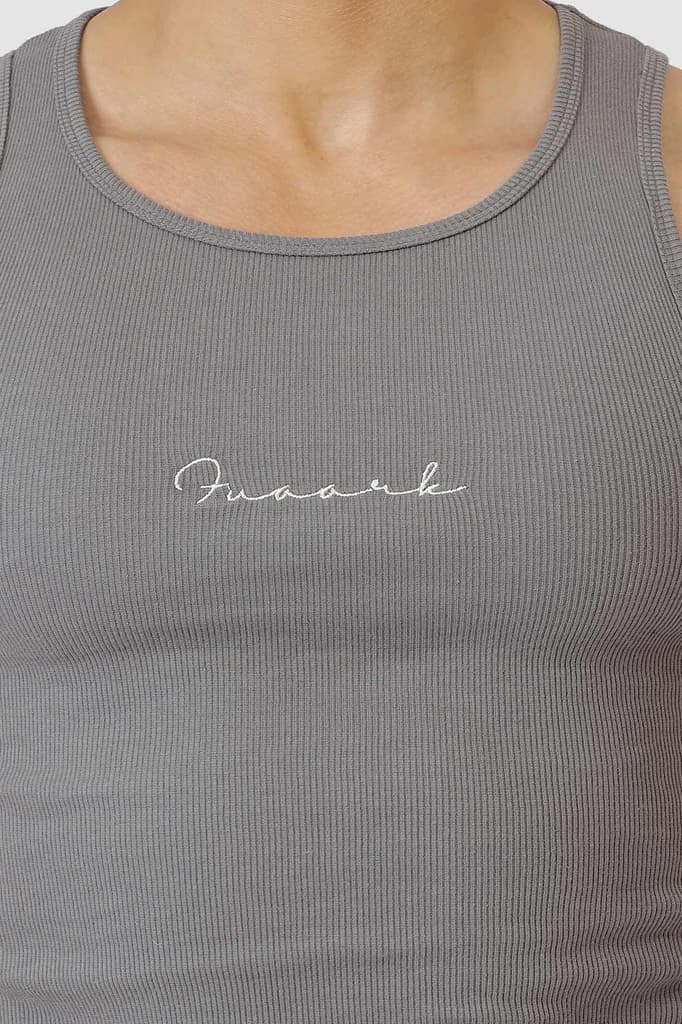 Ribbed Tank Grey — photo 4