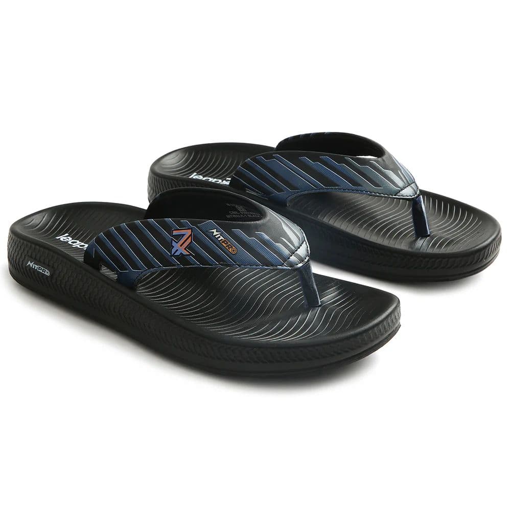 Leap7x Black Casual Flip Flop For Men NITWALK-1 By Liberty — photo 5