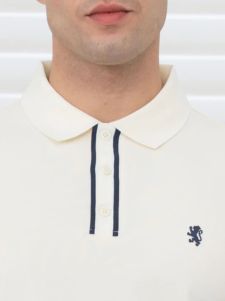 T Shirts for Men in Pastel Yellow | Polyester Polo T Shirt — photo 6