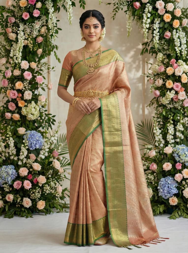 MIMOSA Women's Woven Design Kanjivaram Style Art Silk Saree with Blouse Piece - Maroon (SA00001522MRFREE) — Default Title