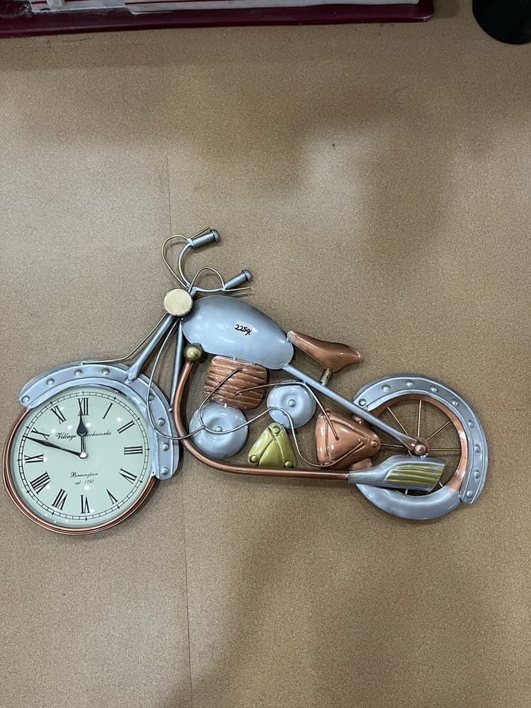 Clock Bike | Clock | Metal | Silver