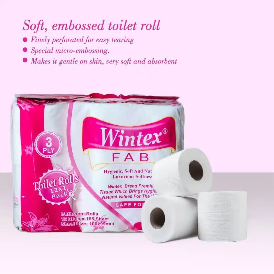 Wintex Fab Toilet Roll 12x1(3Ply) — photo 2