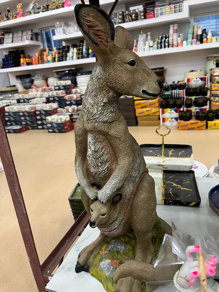 Kangaroo Family Statue | Sculpture | Bronze | Brown and Tan