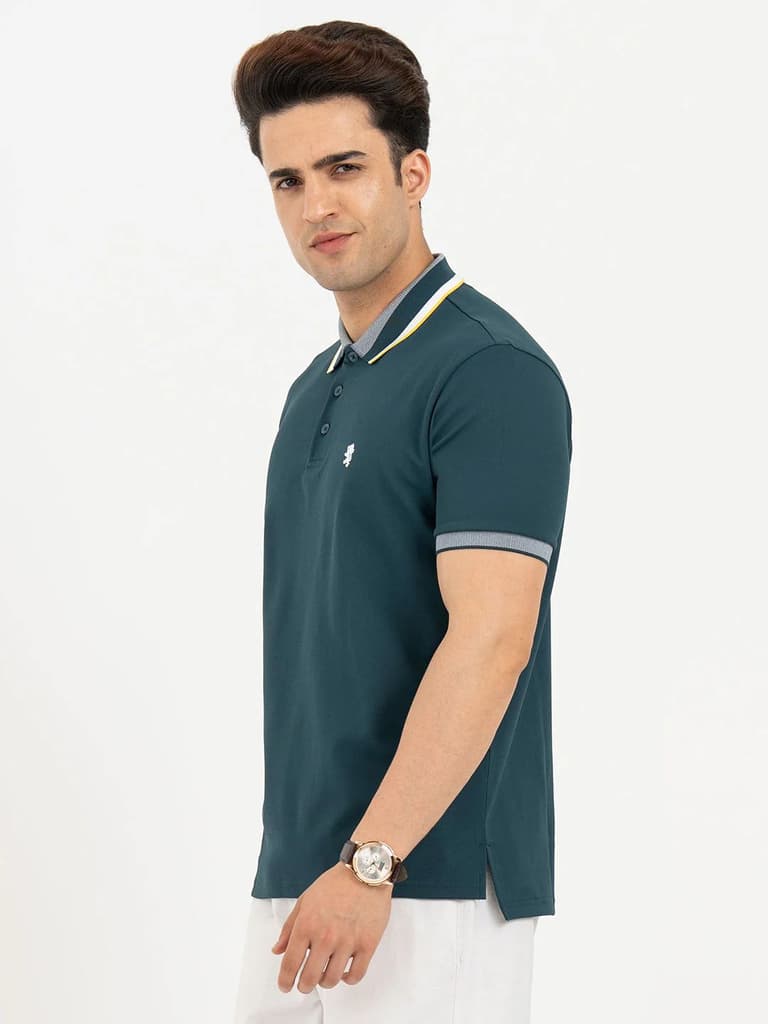 Polo T Shirts for Men in Deep Teal | Classic Polo T Shirts — photo 2