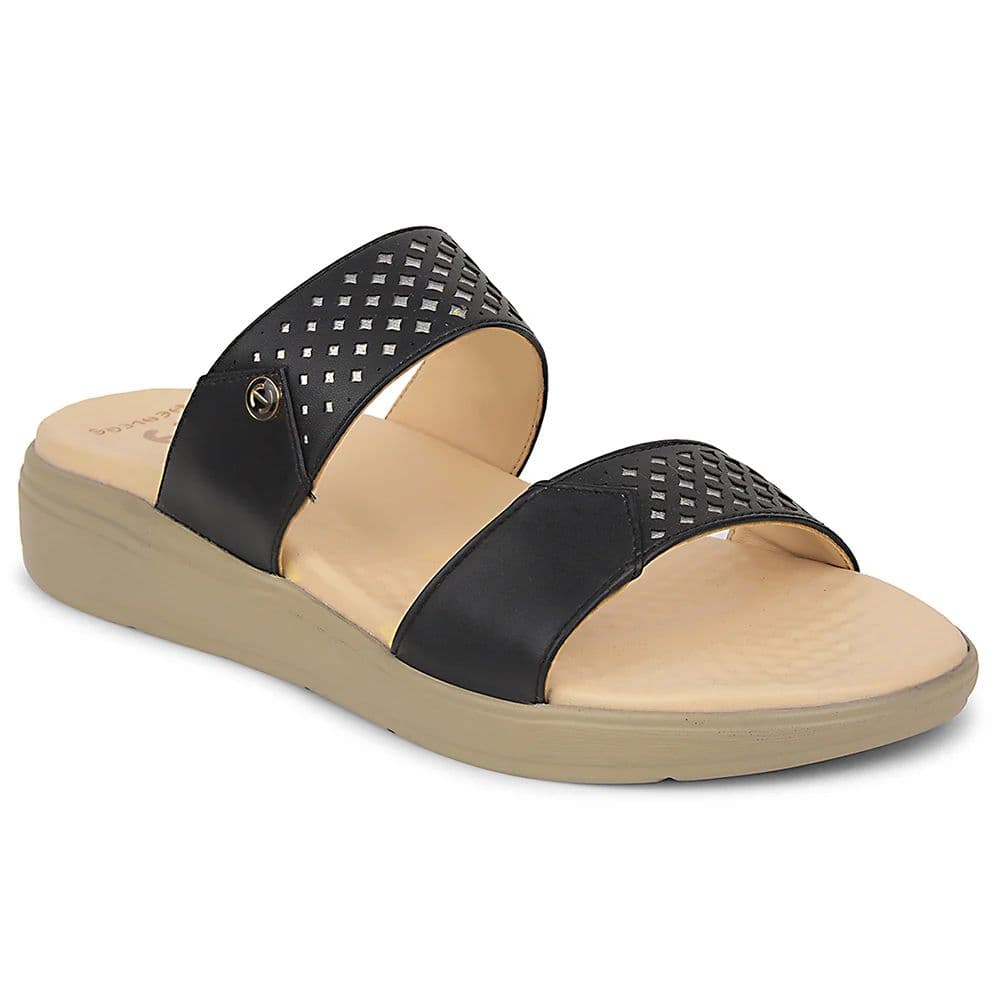 Healers Black Casual Slipper For Women SOFTER-7W By Liberty — 3/36 / Black