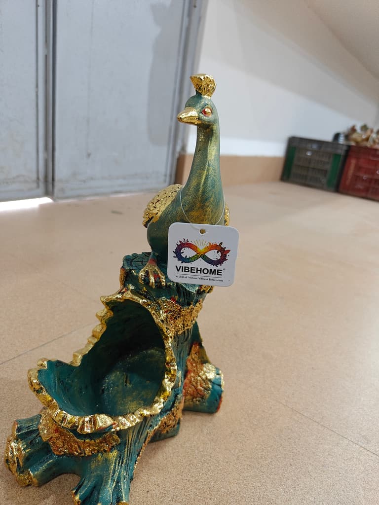 Gold Bird Statue | Decorative | Glass | Gold