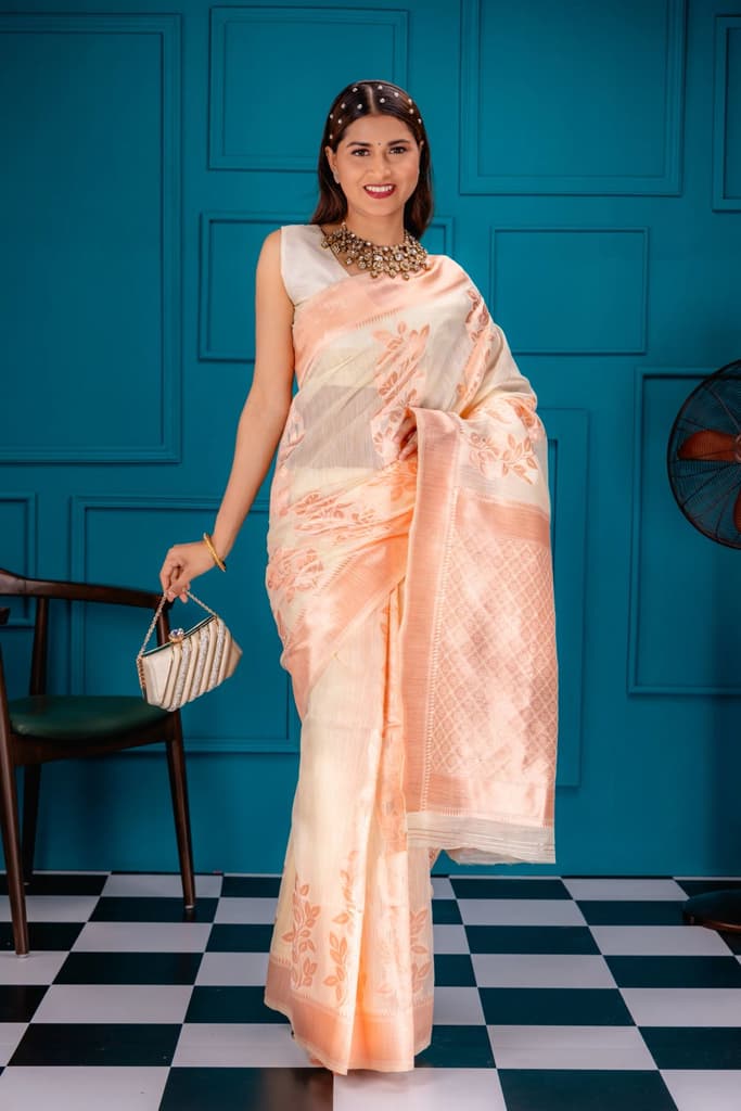 Mimosa Women's Woven Design Banarasi Style Art Silk Saree With Blouse Piece : SA00001765HWFREE — photo 5