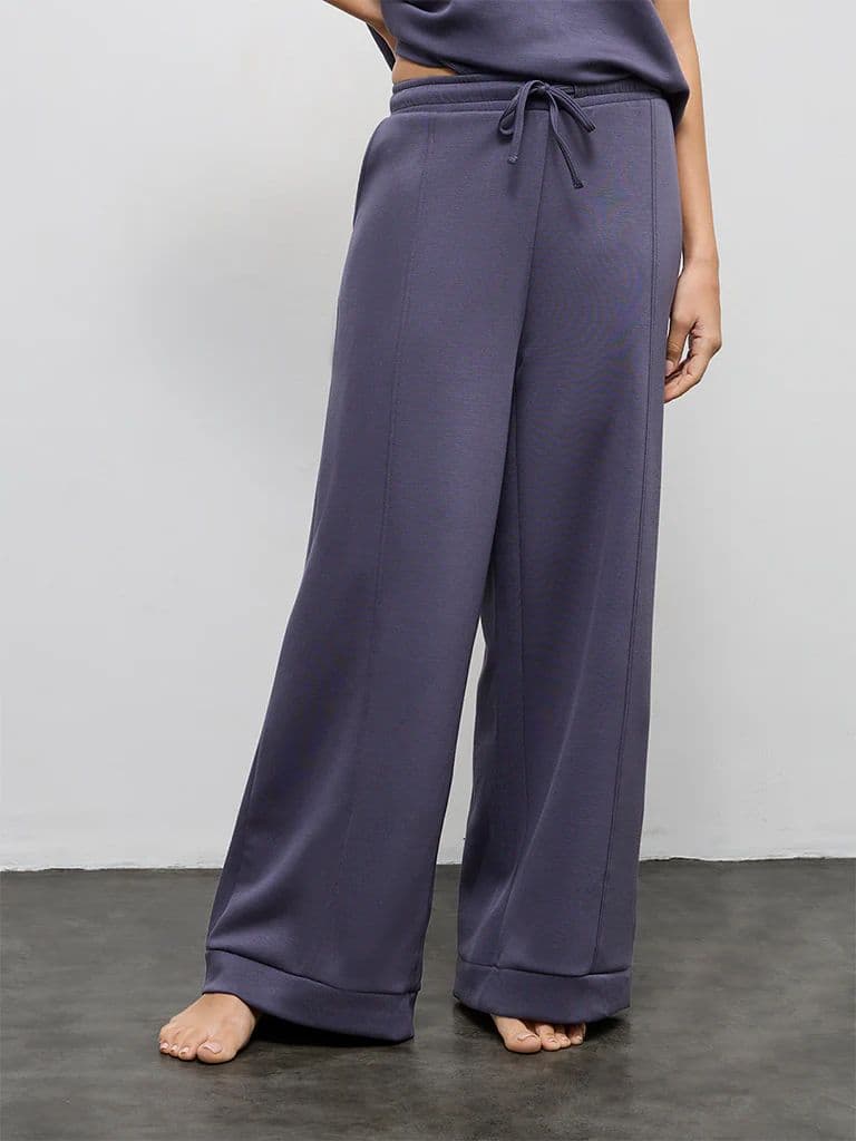 Wunderlove Charcoal Solid High-Rise Pants — photo 2