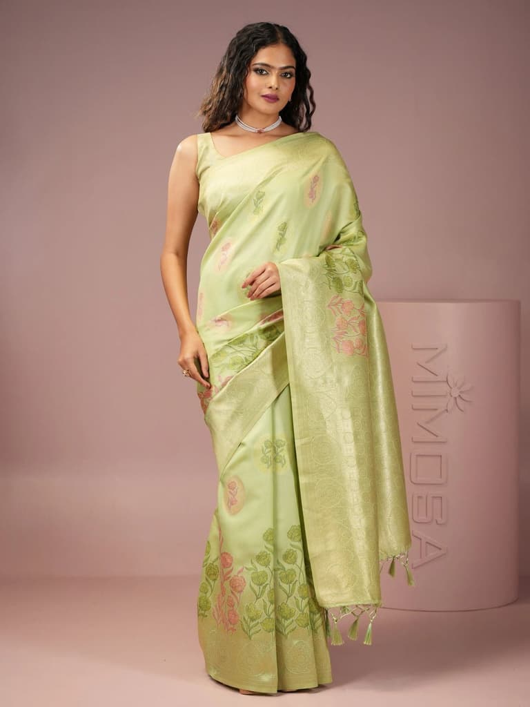 Mimosa Women's Woven Design Banarasi Style Art Silk Saree With Blouse Piece : SA00001990PSFREE — photo 2